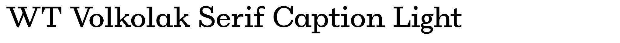 WT Volkolak Serif Caption Light image